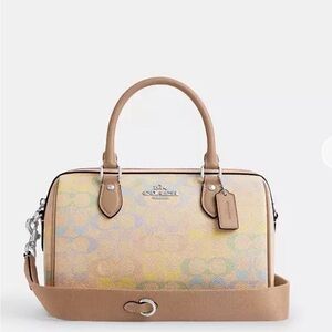 Rowan Satchel Bag
In Rainbow Signature Canvas